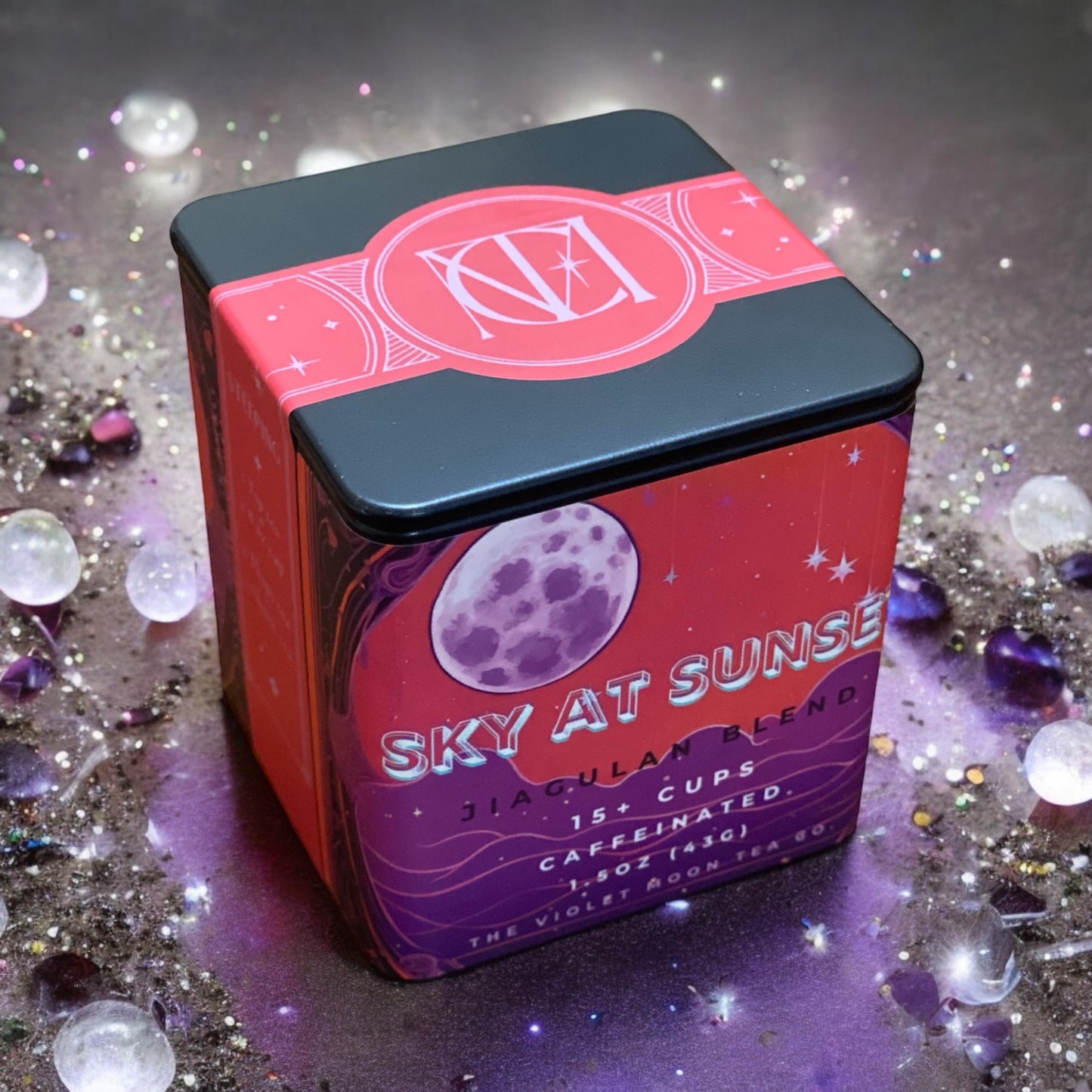 Blueberry Hibiscus Caffeinated Tea Blend "Sky At Sunset" Iced or Hot