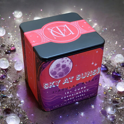 Blueberry Hibiscus Caffeinated Tea Blend "Sky At Sunset" Iced or Hot