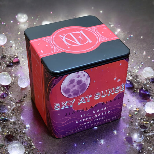 Blueberry Hibiscus Caffeinated Tea Blend "Sky At Sunset" Iced or Hot